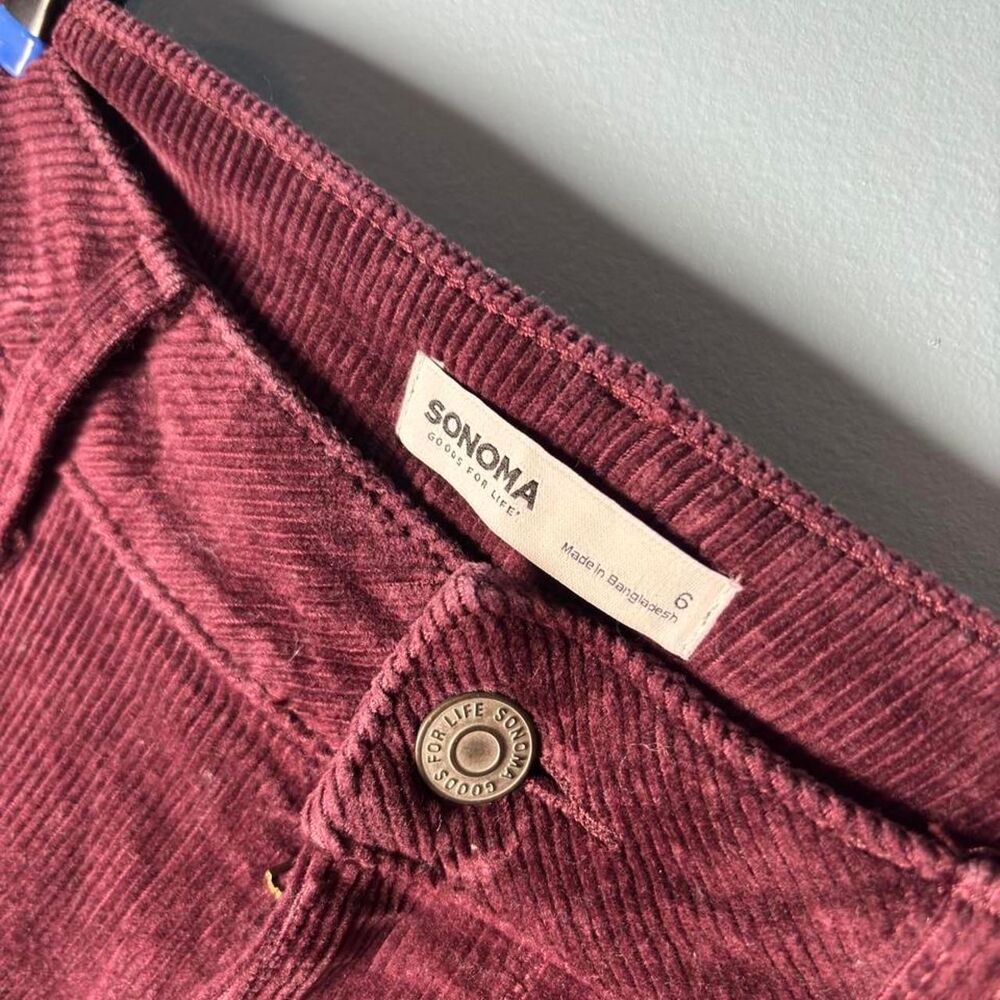 Sonoma Women's Burgundy and Red Trousers